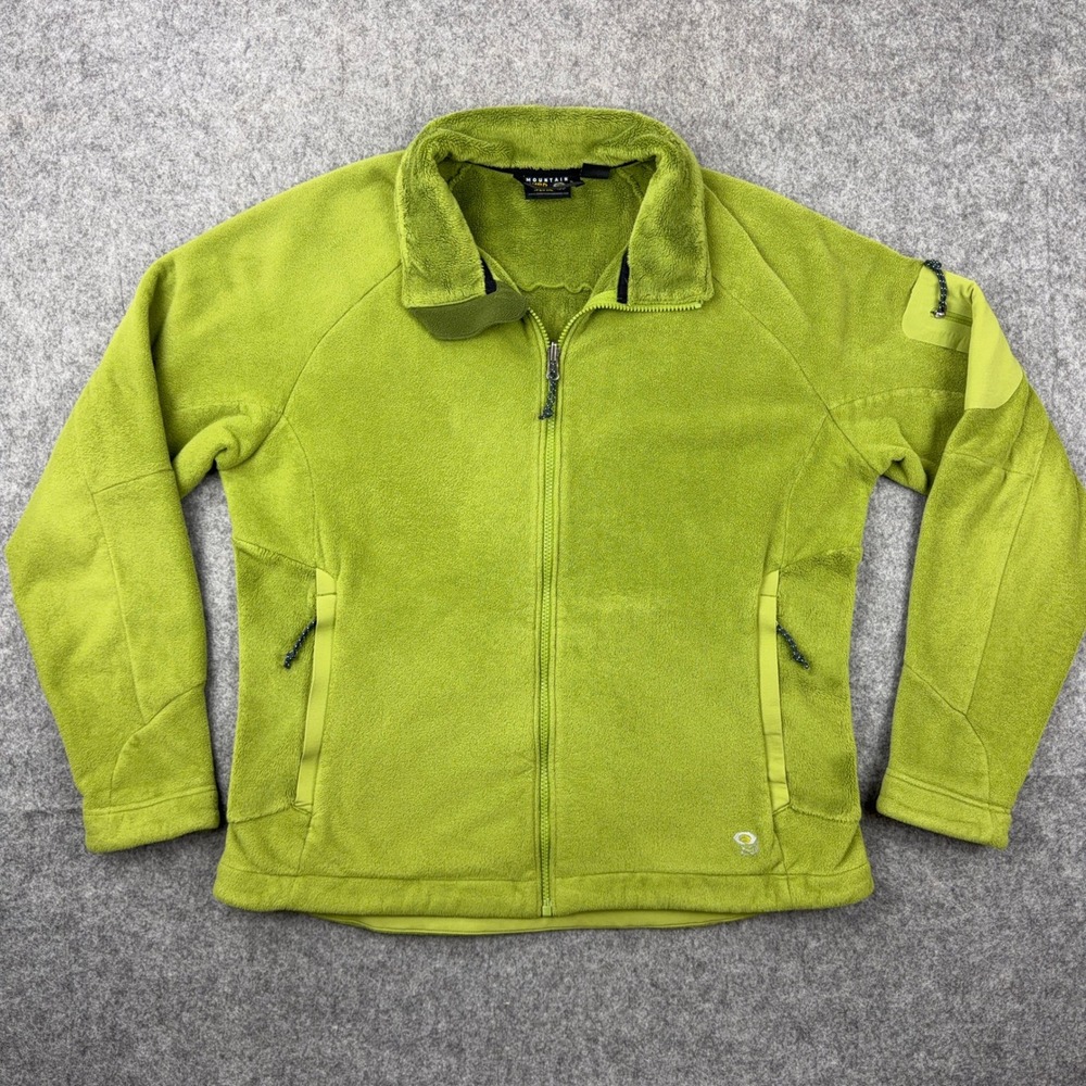 Mountain Hardwear Fleece Jacket‎ Womens Large Green Full Zip Microfleece Hiking - Picture 2 of 13